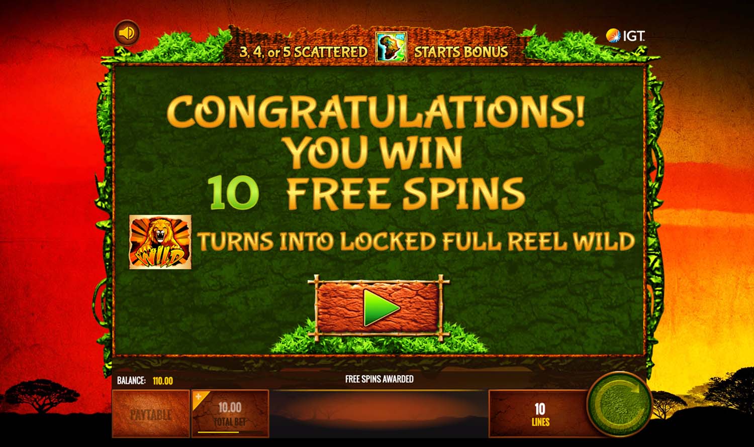 Welcome bonus and free spins