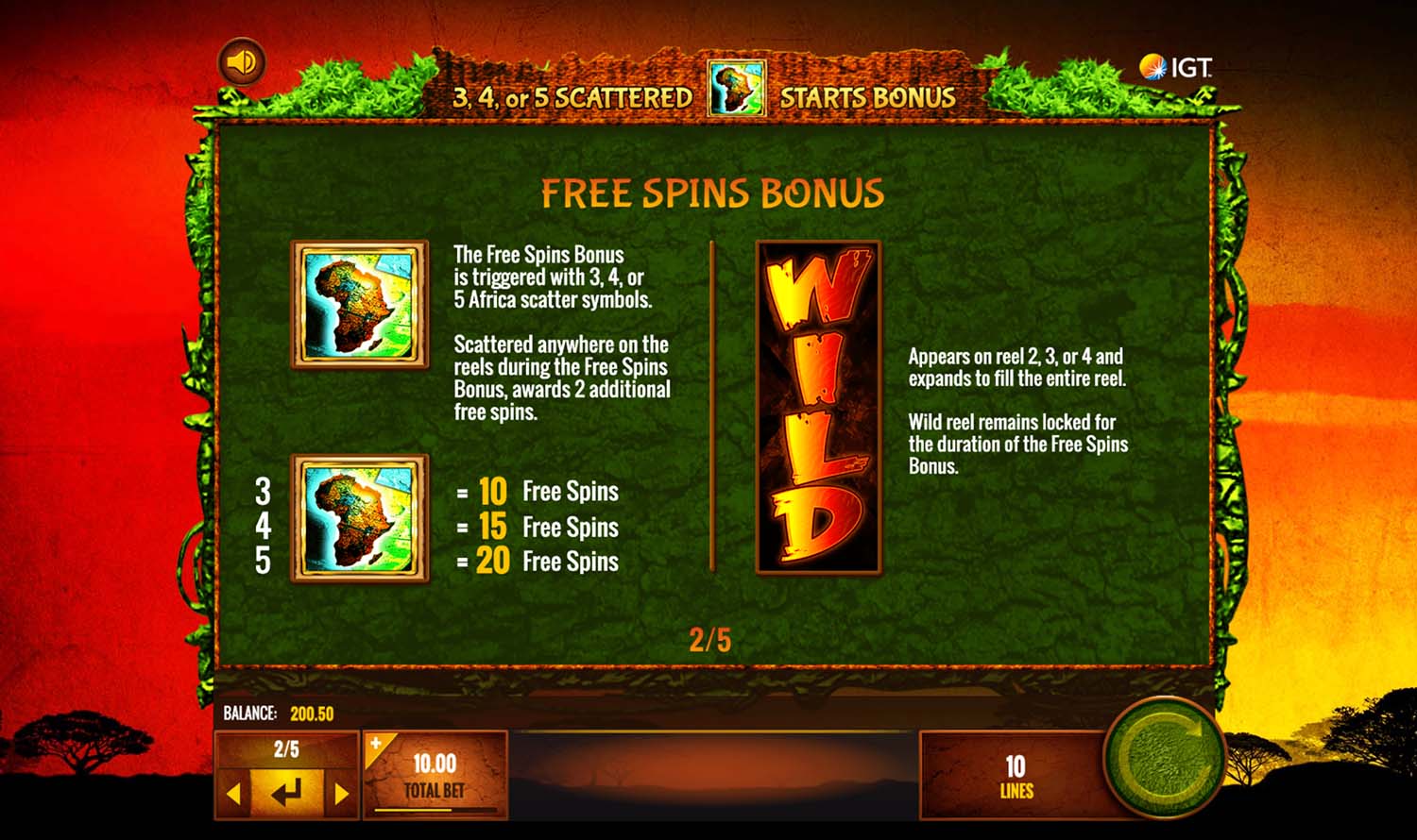 Scatter symbol triggering free spins